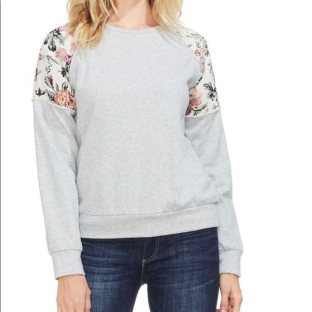 Vince Camuto Tapestry-shoulder Sweatshirt